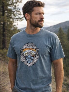 Men’s Wild Tribute Yeti T-shirt, Sz Medium | Short Sleeve | Standard Fit | Comfy